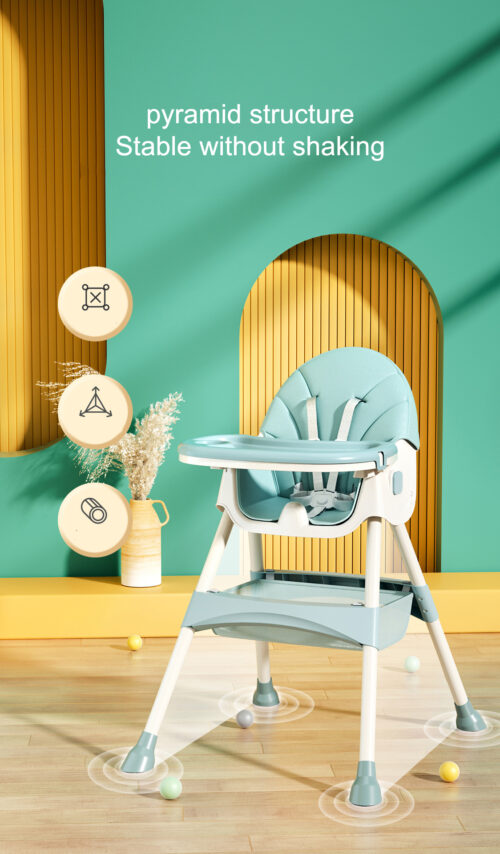 Multi-Function Rocking High Chair: Ideal for Babies and Toddlers with Adjustable Feature