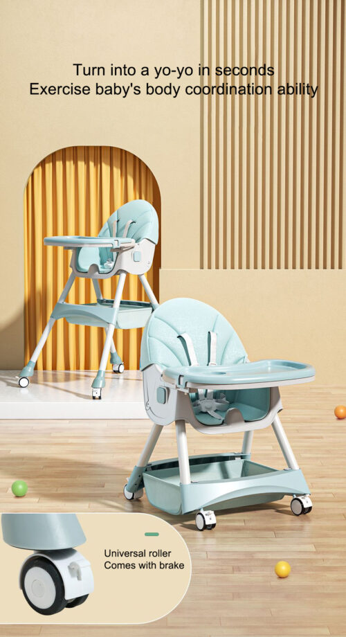 Multi-Function Rocking High Chair: Ideal for Babies and Toddlers with Adjustable Feature