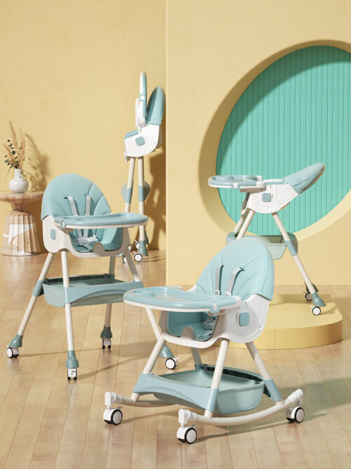 Multi-Function Rocking High Chair: Ideal for Babies and Toddlers with Adjustable Feature