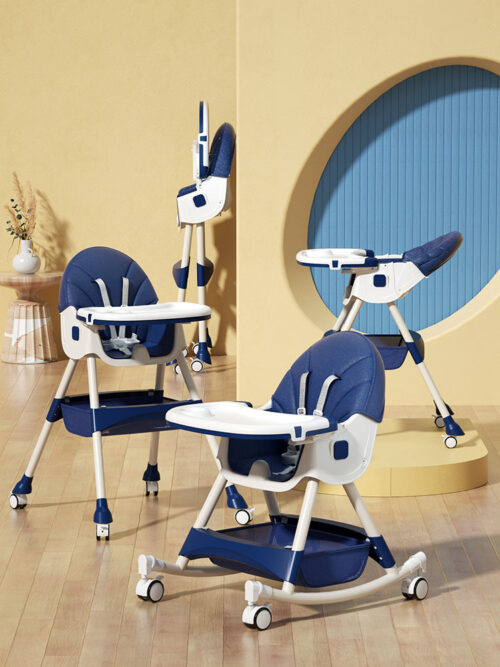 Multi-Function Rocking High Chair: Ideal for Babies and Toddlers with Adjustable Feature