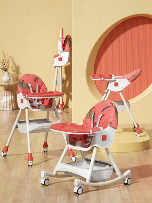Multi-Function Rocking High Chair: Ideal for Babies and Toddlers with Adjustable Feature