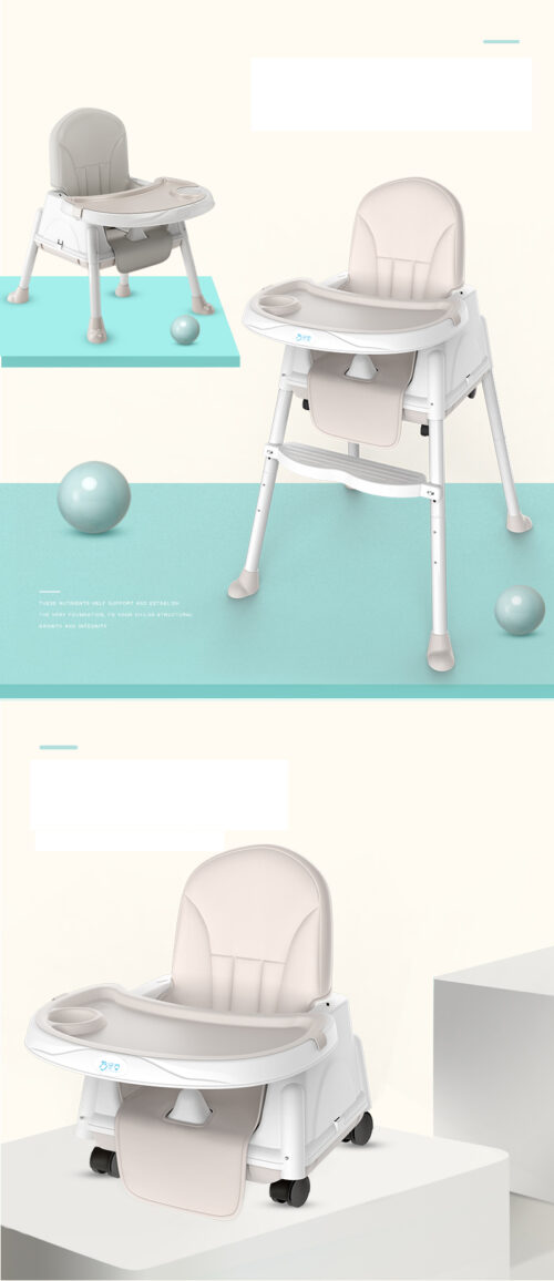 All-in-One Convertible Baby Highchair - Adjustable and Practical