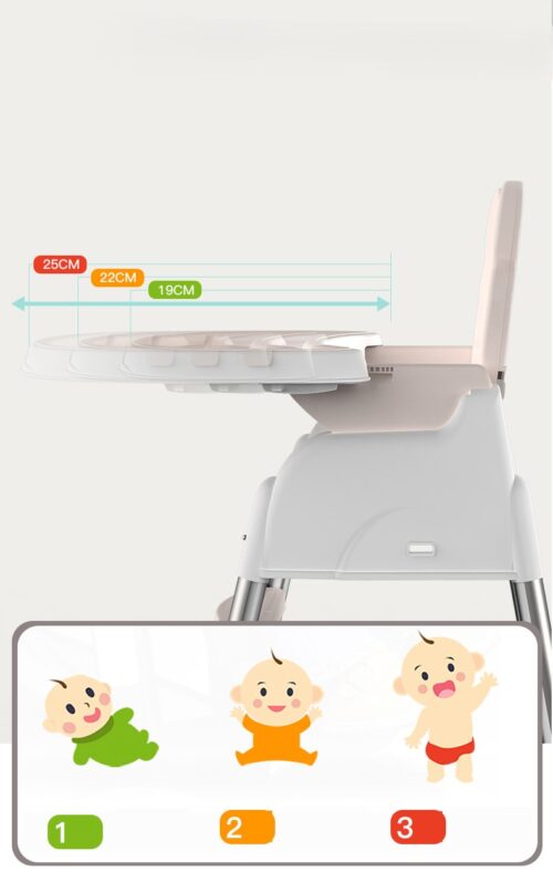 Multi-Functional Adjustable Baby Highchair - High-Quality Folding Dining Chair for Kids