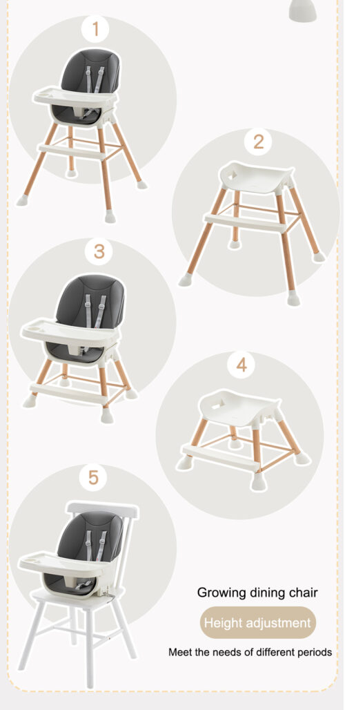 Multi-Function 4-in-1 Baby Feeding Seat - Portable and Adaptable for Every Stage