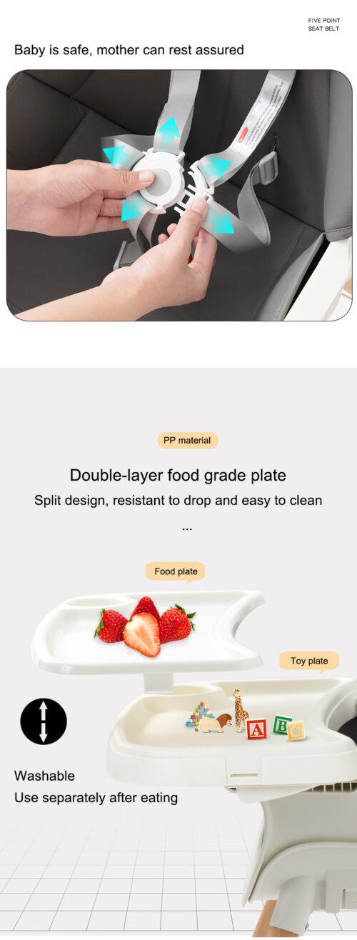 Multi-Function 4-in-1 Baby Feeding Seat - Portable and Adaptable for Every Stage