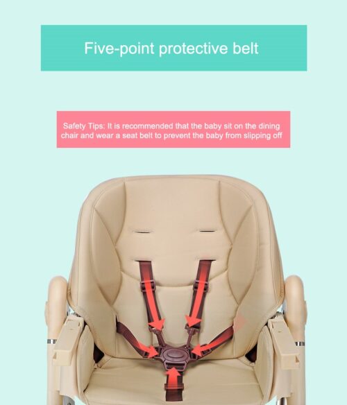Convertible Baby Highchair - Adjustable, Portable, and Wheeled for Convenience