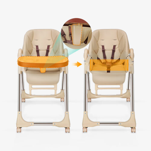 Convertible Baby Highchair - Adjustable, Portable, and Wheeled for Convenience