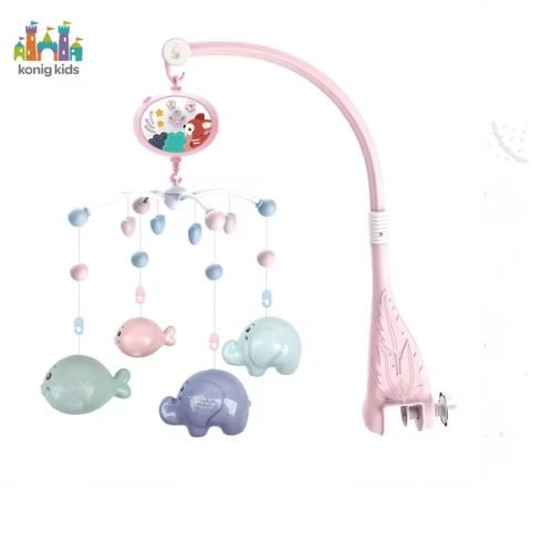 لعبة مهد تفاعلية موسيقية تفاعلية مع عرض وأضواء ليلية مهدئة