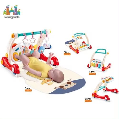 Convertible Walker and Kick-and-Play Piano Mat for Infants