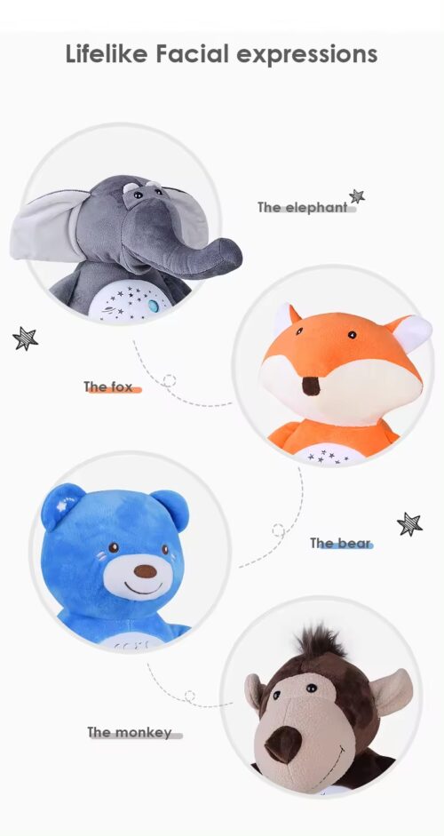 Comforting Musical Toy with Soft Night Lights - Ideal for Restful Sleep