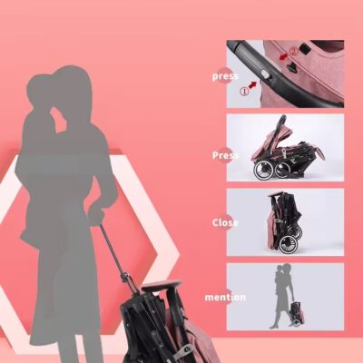 عربة أطفال ممتازة قابلة للطي بيد واحدة