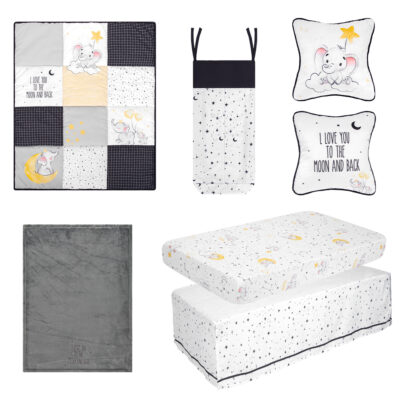 Bellnina Premium 100% Polyester Baby 3 Bedding Set - Digital Print Comforter, Crib Sheet & Skirt, Ideal for Cribs