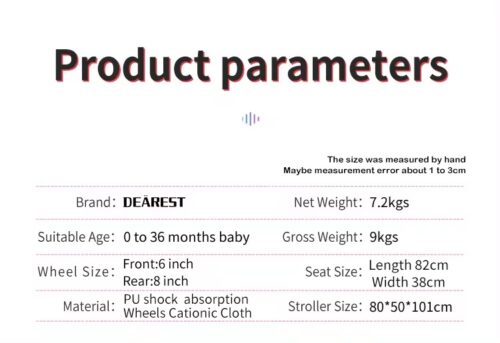 Premium One-Hand Fold Baby Stroller