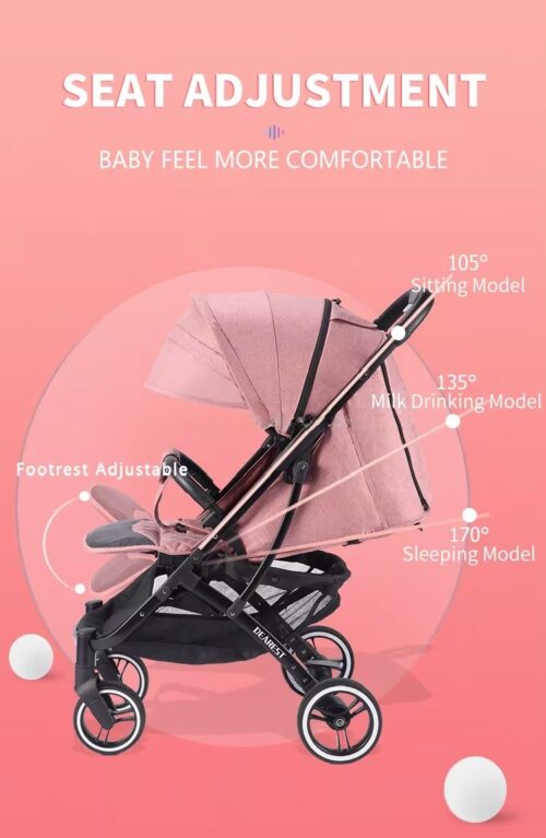 Premium One-Hand Fold Baby Stroller