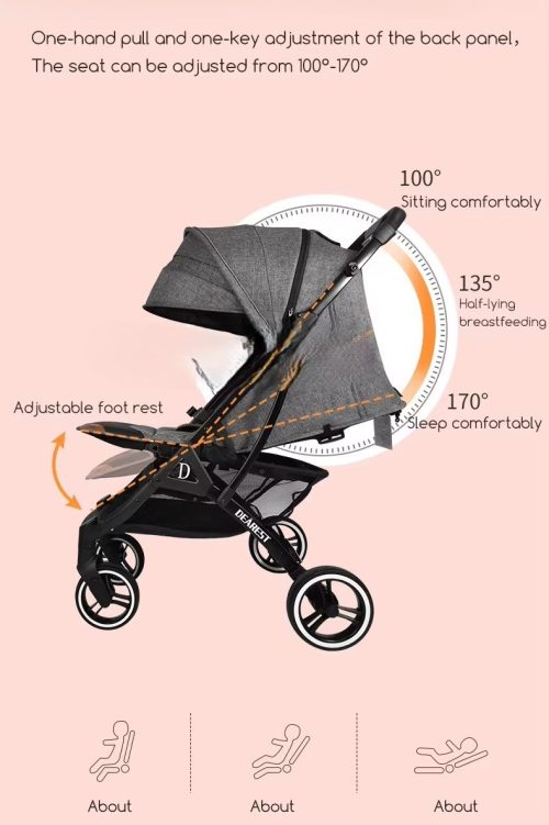 Compact & Practical One-Hand Fold Baby Stroller