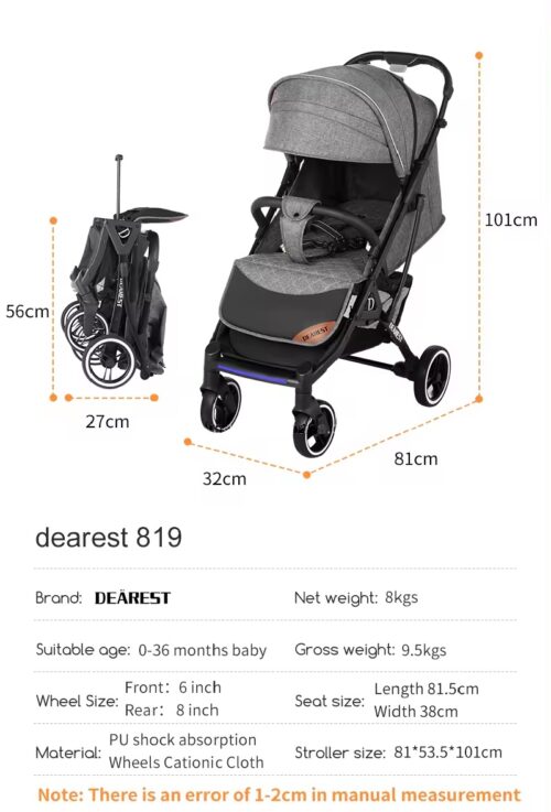 Compact & Practical One-Hand Fold Baby Stroller