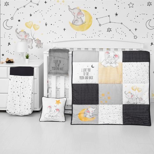 Bellnina Premium 100% Polyester Baby 3 Bedding Set - Digital Print Comforter, Crib Sheet & Skirt, Ideal for Cribs
