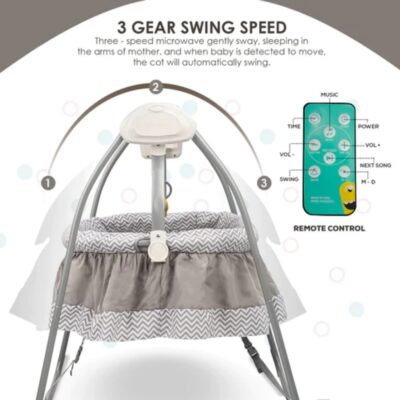 Sleeping Cradle Electric Baby Swing Bed with Toys