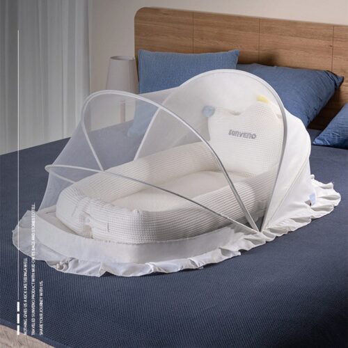 Cozy and Secure Baby Nest Bed - Soft and Adjustable for a Perfect Sleep