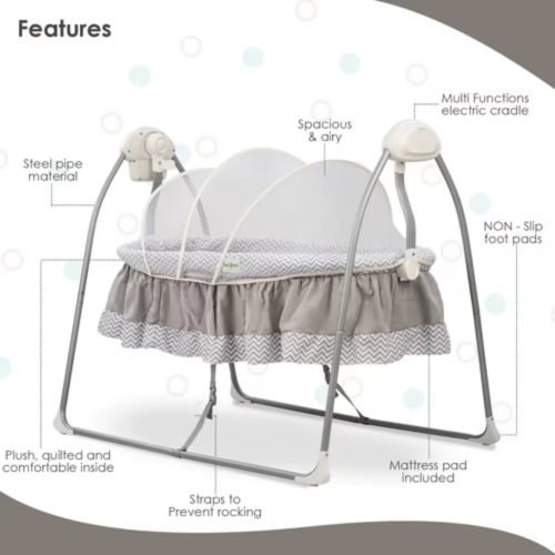 Sleeping Cradle Electric Baby Swing Bed with Toys