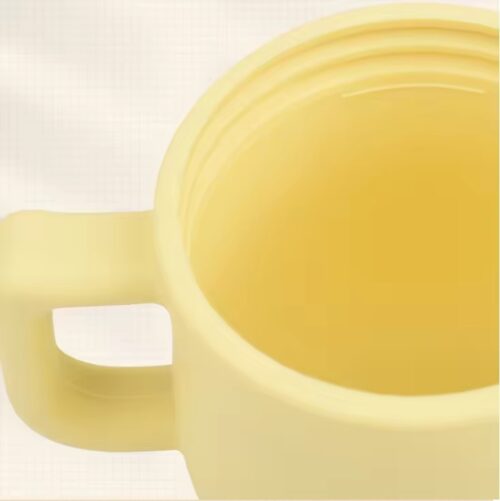 Convenient Food-Grade Silicone Baby Water Cup with Dual Handles and Straw