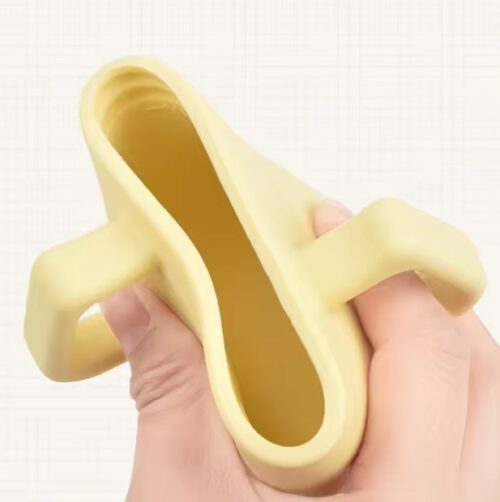 Convenient Food-Grade Silicone Baby Water Cup with Dual Handles and Straw