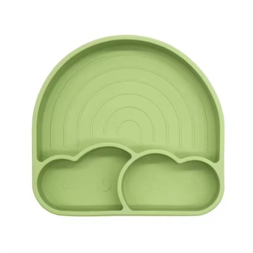 Silicone Baby Suction Plate with Lid - Child-Friendly and Practical Design