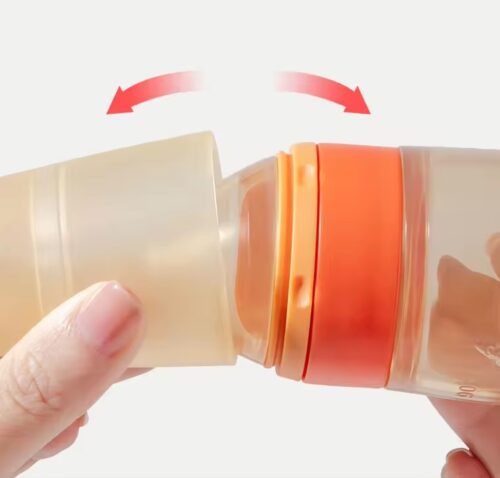 Innovative Silicone Feeding Bottle with Spoon - Practical Design for Easy Meals