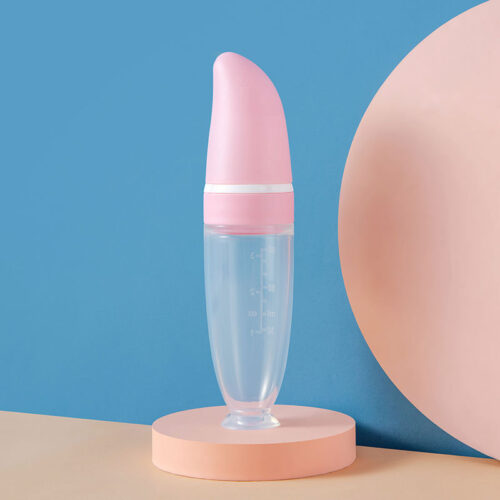Innovative Silicone Feeding Bottle with Spoon - Practical Design for Easy Meals