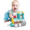 Interactive Pull-Along Train with Car Sounds, Buttons, and Flashing Lights
