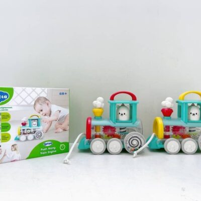 Interactive Pull-Along Train with Car Sounds, Buttons, and Flashing Lights
