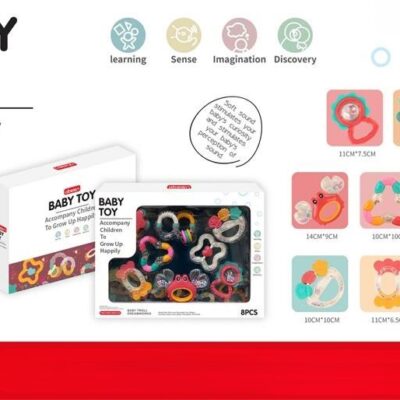 8-Piece Set of Baby Teething Toys: Soothing Relief for Tiny Teeth