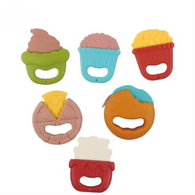6-Piece Teething Relief Set for Babies: Variety of Textures and Colors