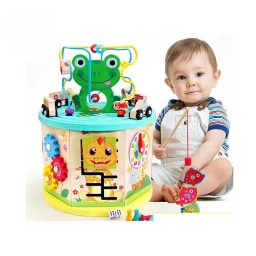 Fun & Educational Wooden Activity Box for Infants