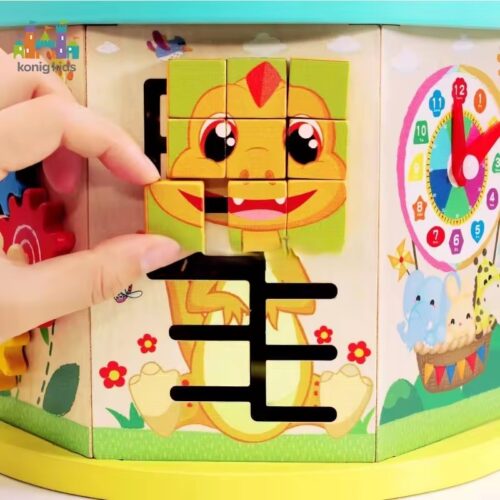 Fun & Educational Wooden Activity Box for Infants