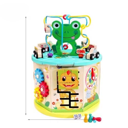 Fun & Educational Wooden Activity Box for Infants