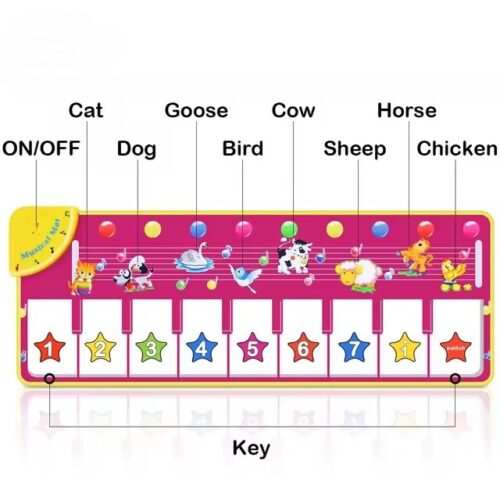 Musical Activity Mat with Piano Keyboard and Sound Effects