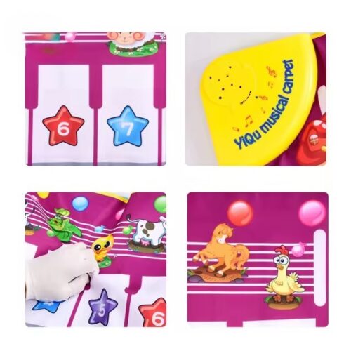 Musical Activity Mat with Piano Keyboard and Sound Effects