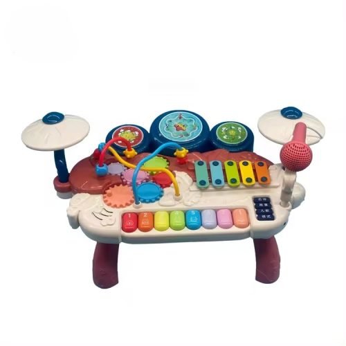 3-in-1 Musical Play Set: Piano Keyboard, Xylophone, and Drum Kit