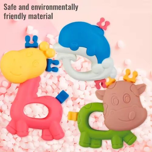 Soothing Teething Toy Set for Infants - 6-Piece Collection with Textures and Colors