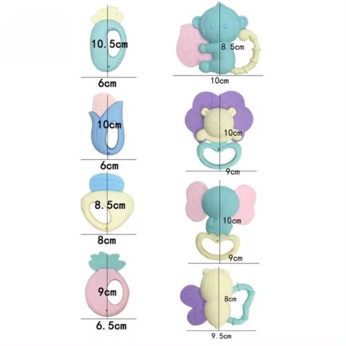 Complete 8-Piece Baby Rattle and Bell Set - Perfect for Sensory Development