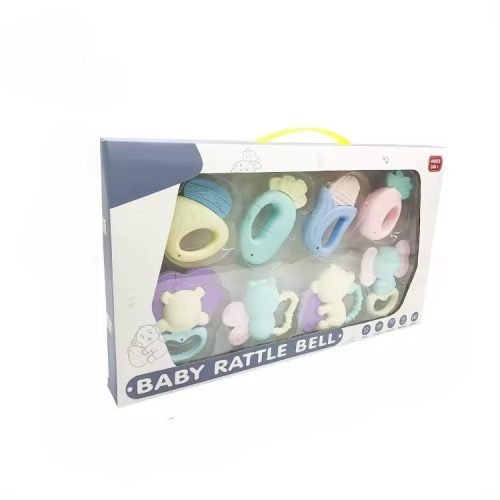 Complete 8-Piece Baby Rattle and Bell Set - Perfect for Sensory Development