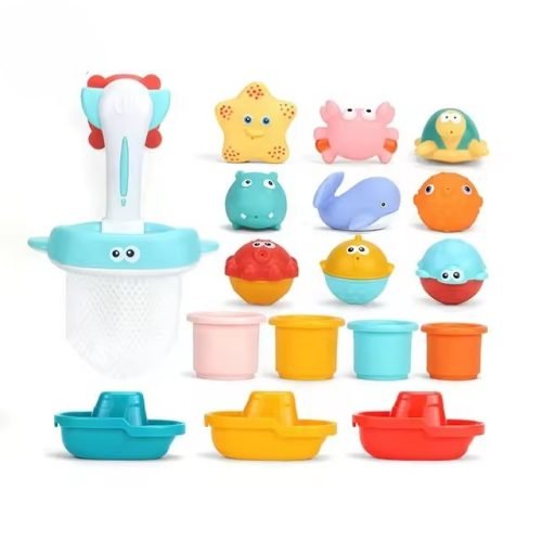 7-Piece Floating Bath Toy Set - Fun and Educational Water Play for Kids