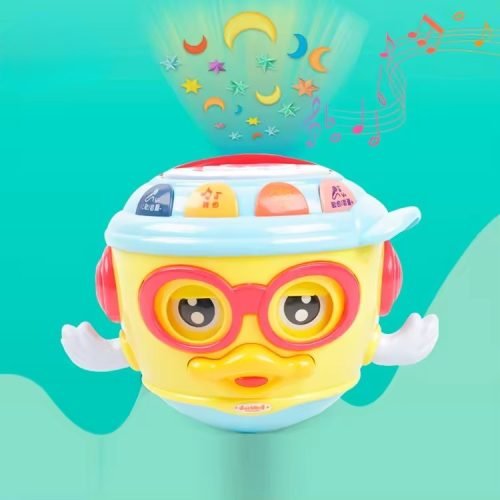 Musical Hand Drum Tumbler with Light Effects - Entertaining and Educational Play