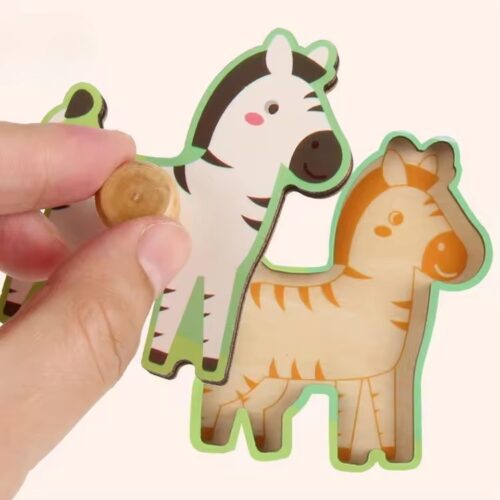 Montessori Wooden Jigsaw Puzzle Animal Shape Set