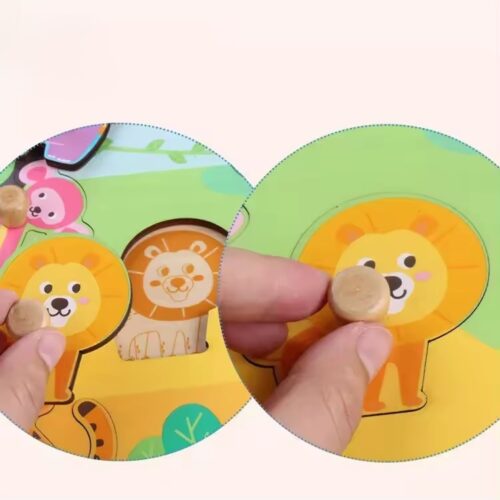 Montessori Wooden Jigsaw Puzzle Animal Shape Set