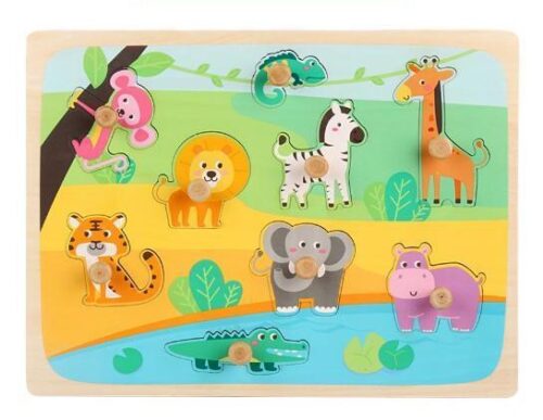 Montessori Wooden Jigsaw Puzzle Animal Shape Set