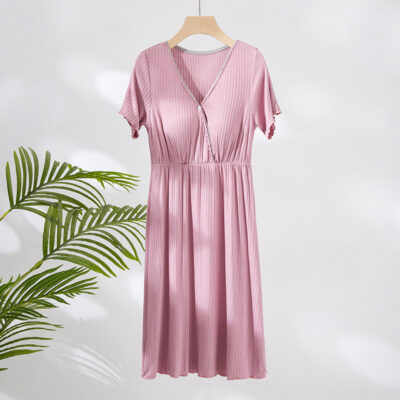 Nursing Comfort Maternity Night Gown