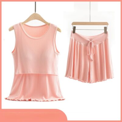 Cotton Nursing Pajama Set