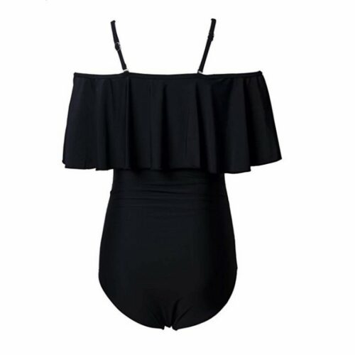 Comfortable and Fashionable Maternity 1-Piece Swimsuit - M, Black